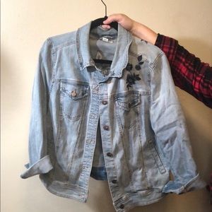 Floral Embroidered Denim Jacket